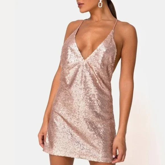 revolve sequin dress Alette Maxi Dress Long Sleeves – Ivory Bridal & Wedding Dress main image 0